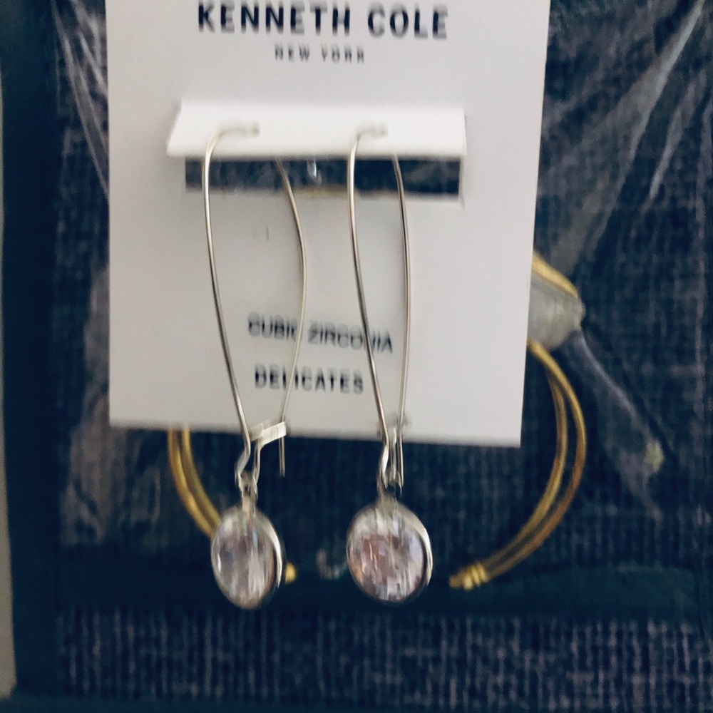 Kenneth Cole silver plated earrings - Picture 6 of 8